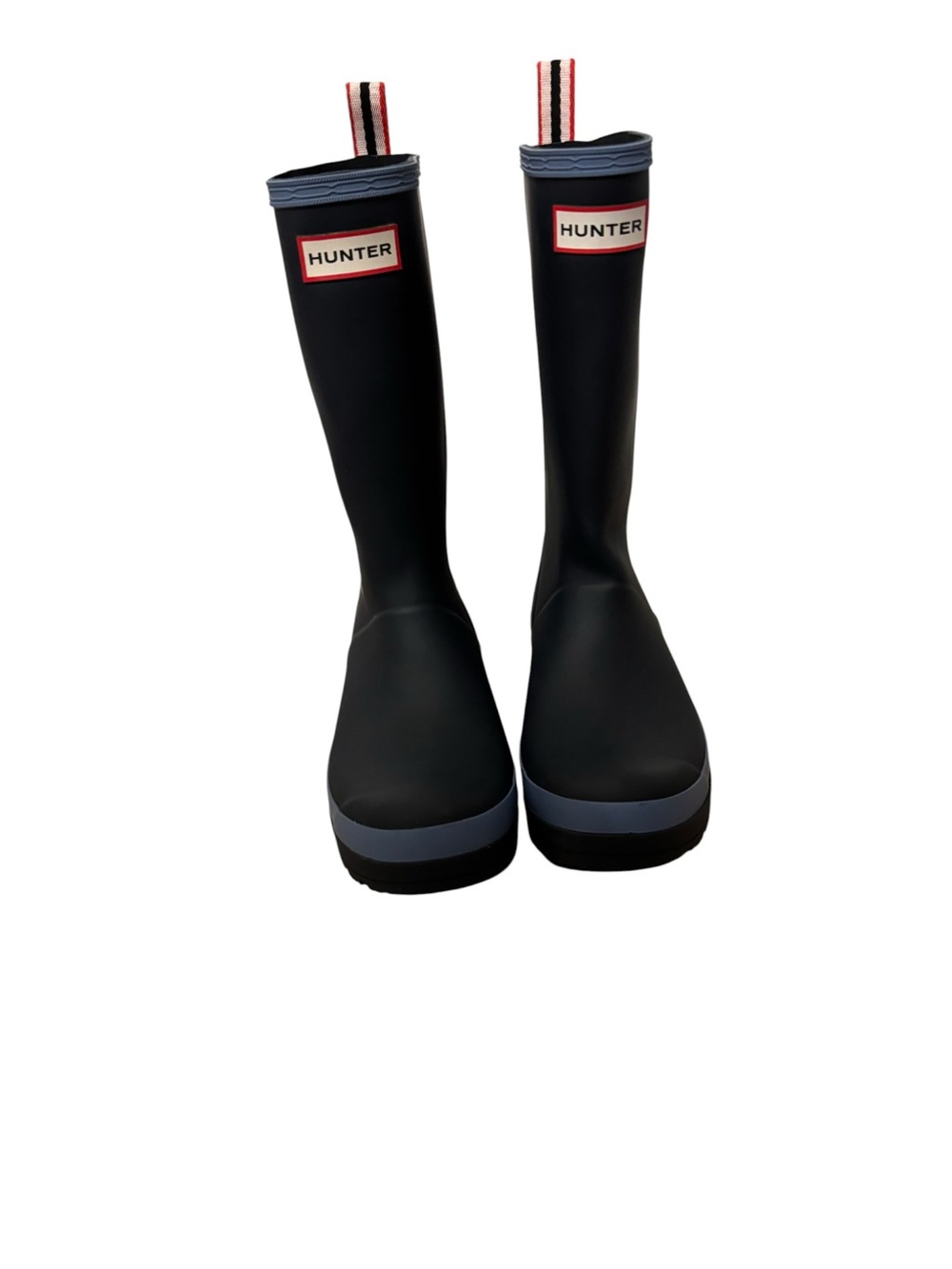 Hunter Blue-Gray Tall Rain Boots – Sample – Like New